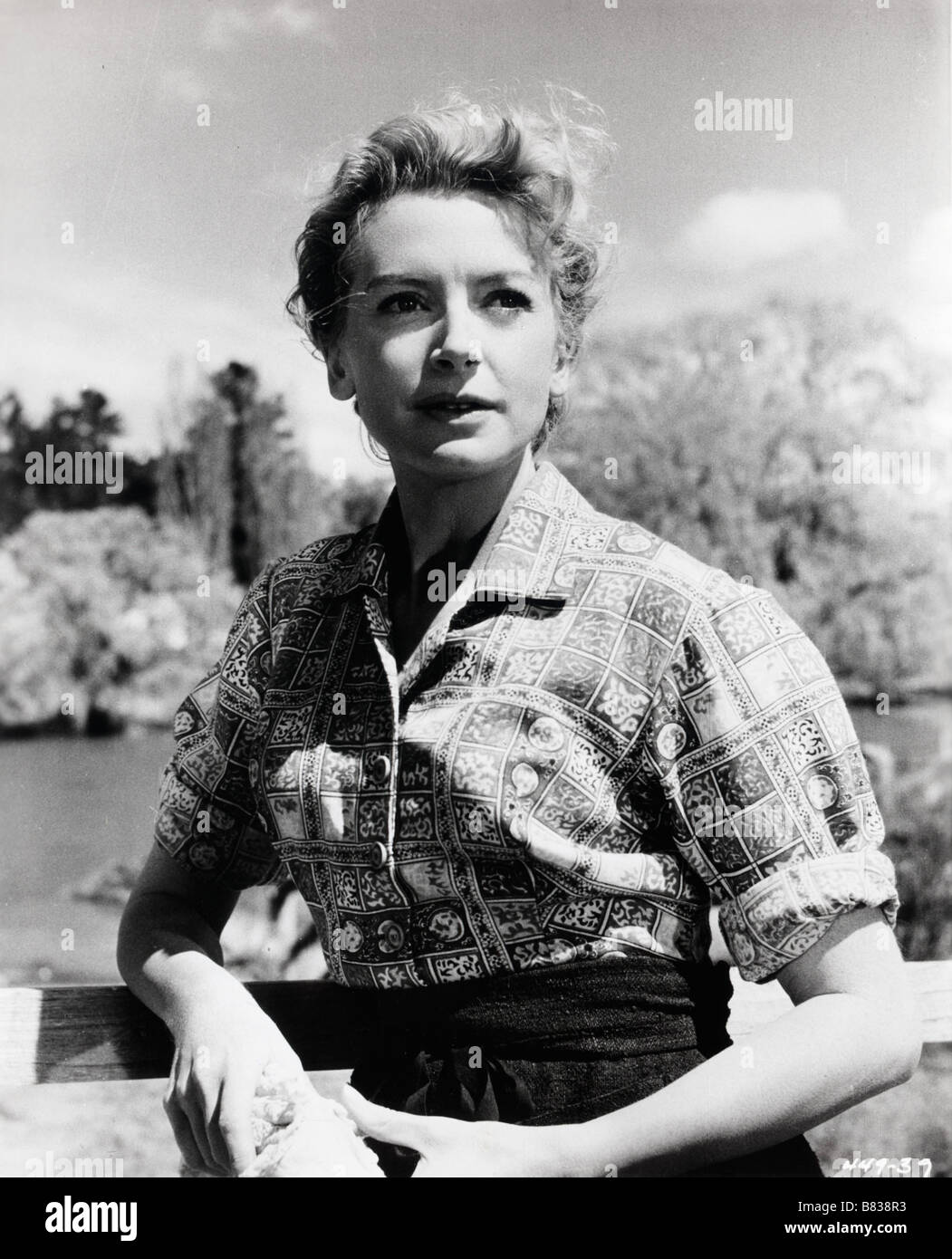 Deborah Kerr auf dem Set des Jahres Dämmerschoppen: 1960 Großbritannien/Australien Regie: Fred Zinnemann Stockfoto