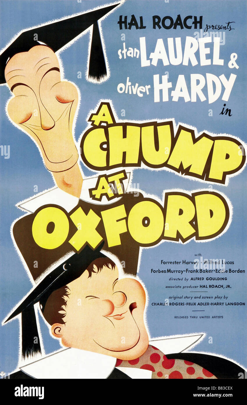 A Chump in Oxford Jahr: 1940 USA Stan Laurel, Oliver Hardy Regie: Alfred J. Goulding Film Poster Stockfoto