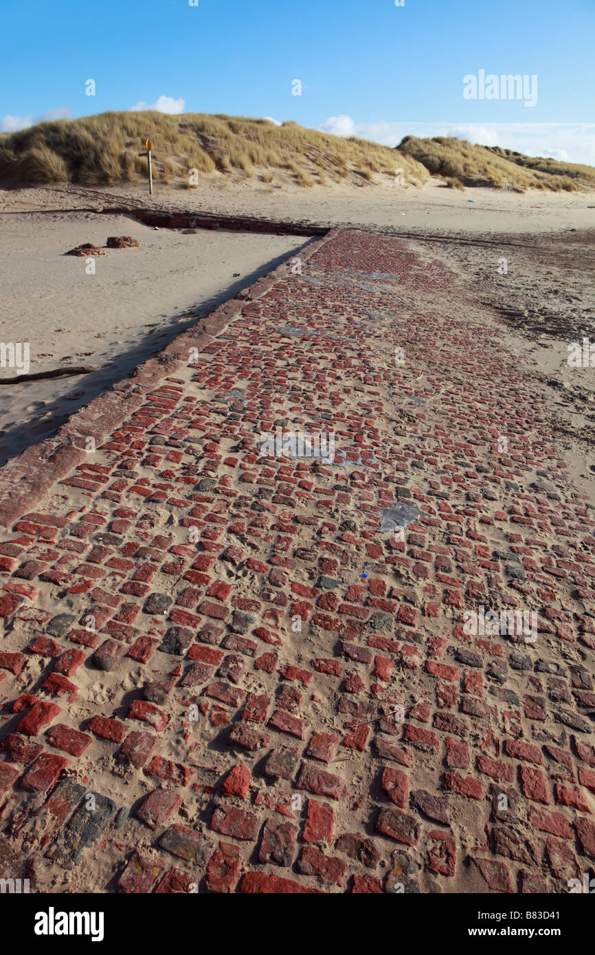 Reste der Rettungsstation Formby Zeitpunkt Stockfoto