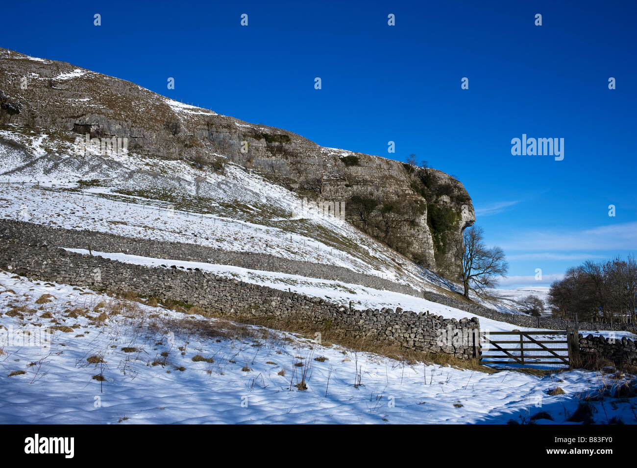 Kilnsey Felsen, Wharfedale, Yorkshire Dales National Park UK Stockfoto