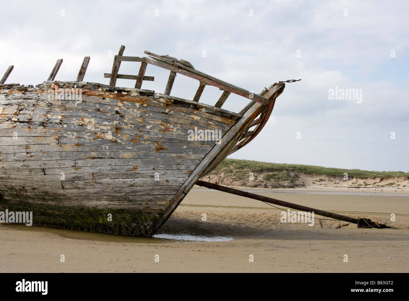 Schiffswrack am Strand von Bunbeg, County Donegal, Irland Stockfoto