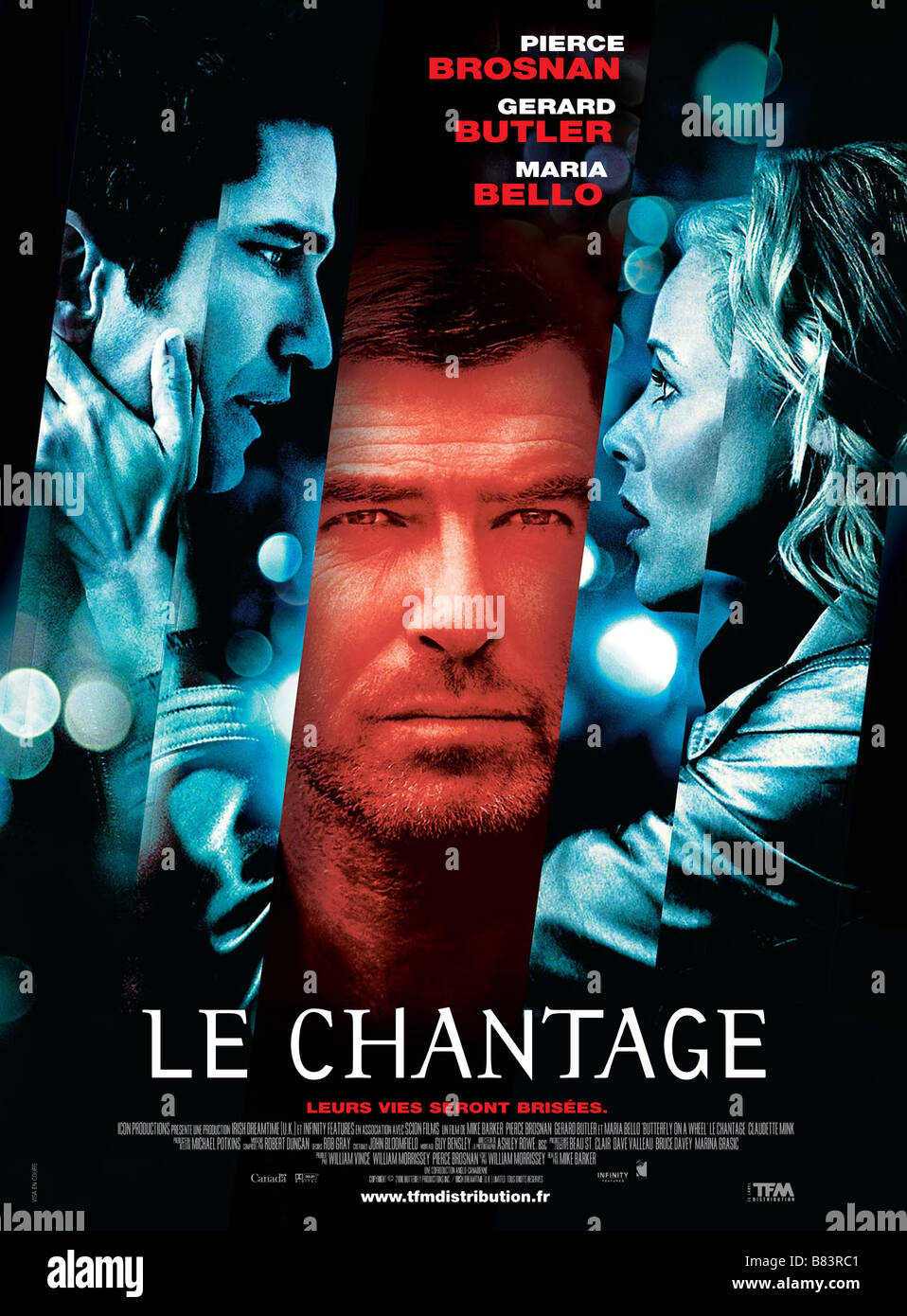 Le Chantage Schmetterling auf einem Rad (2007) Kanada/Großbritannien erschüttert (USA Titel) Affiche/Poster Pierce Brosnan Regie: Mike Barker Stockfoto
