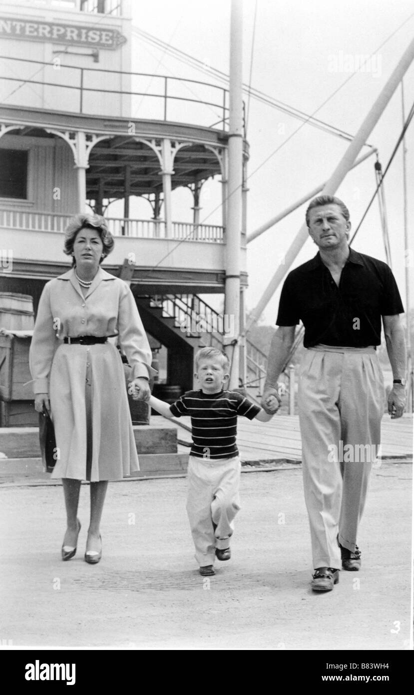 Kirk Douglas, Peter Douglas, Anne Douglas (buydens) 1960 Universal Studios Stockfoto