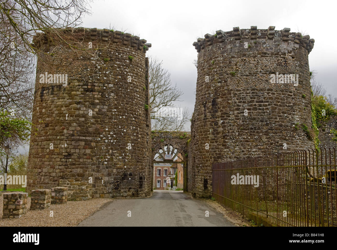 Mittelalterliche befestigte Tor in Saint Valery-Sur-Somme, Frankreich. Stockfoto