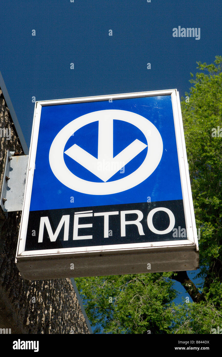 Montreal-u-Bahn-Zeichen Stockfoto