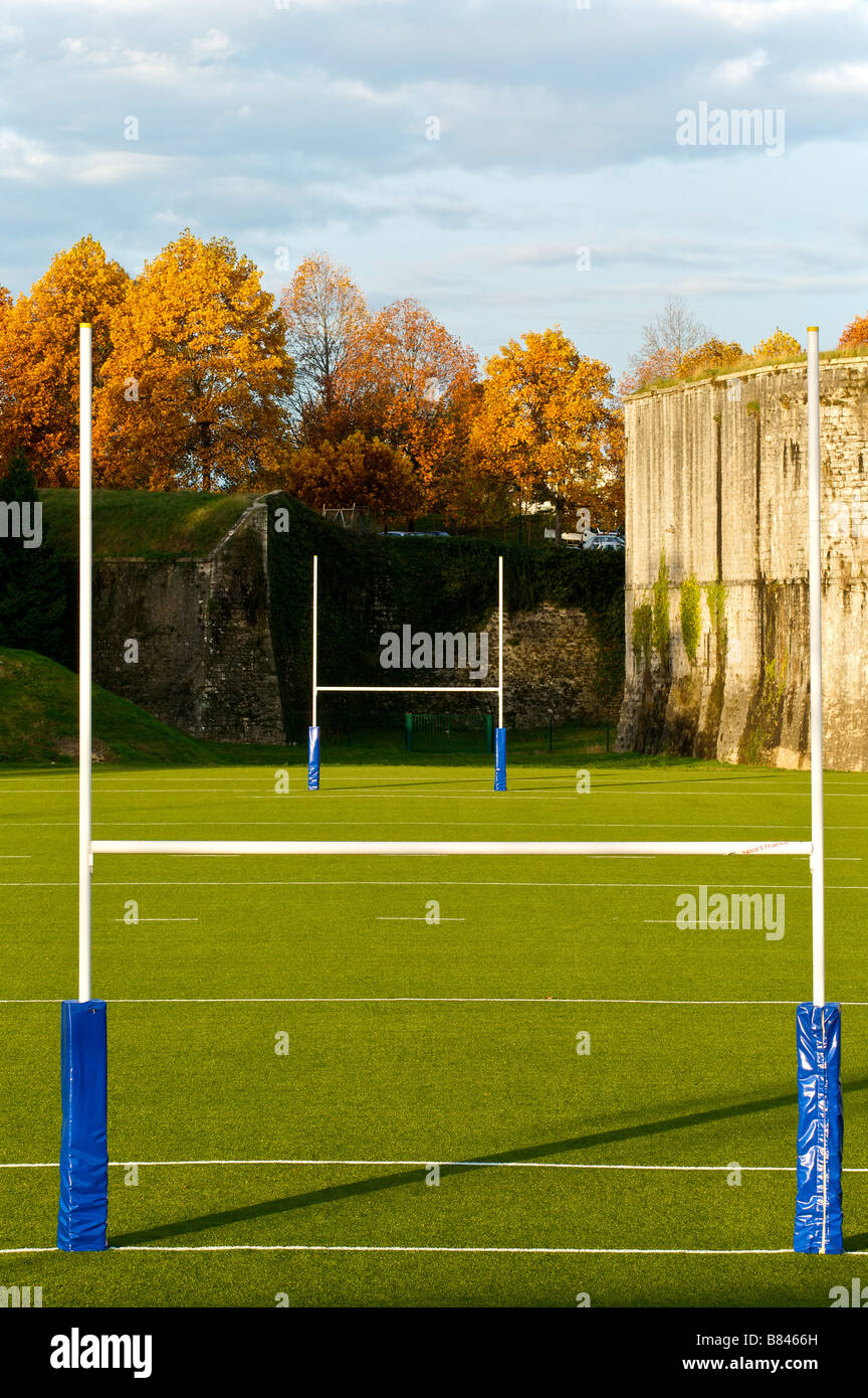 Rugby-Stadion Frankreich Stockfoto