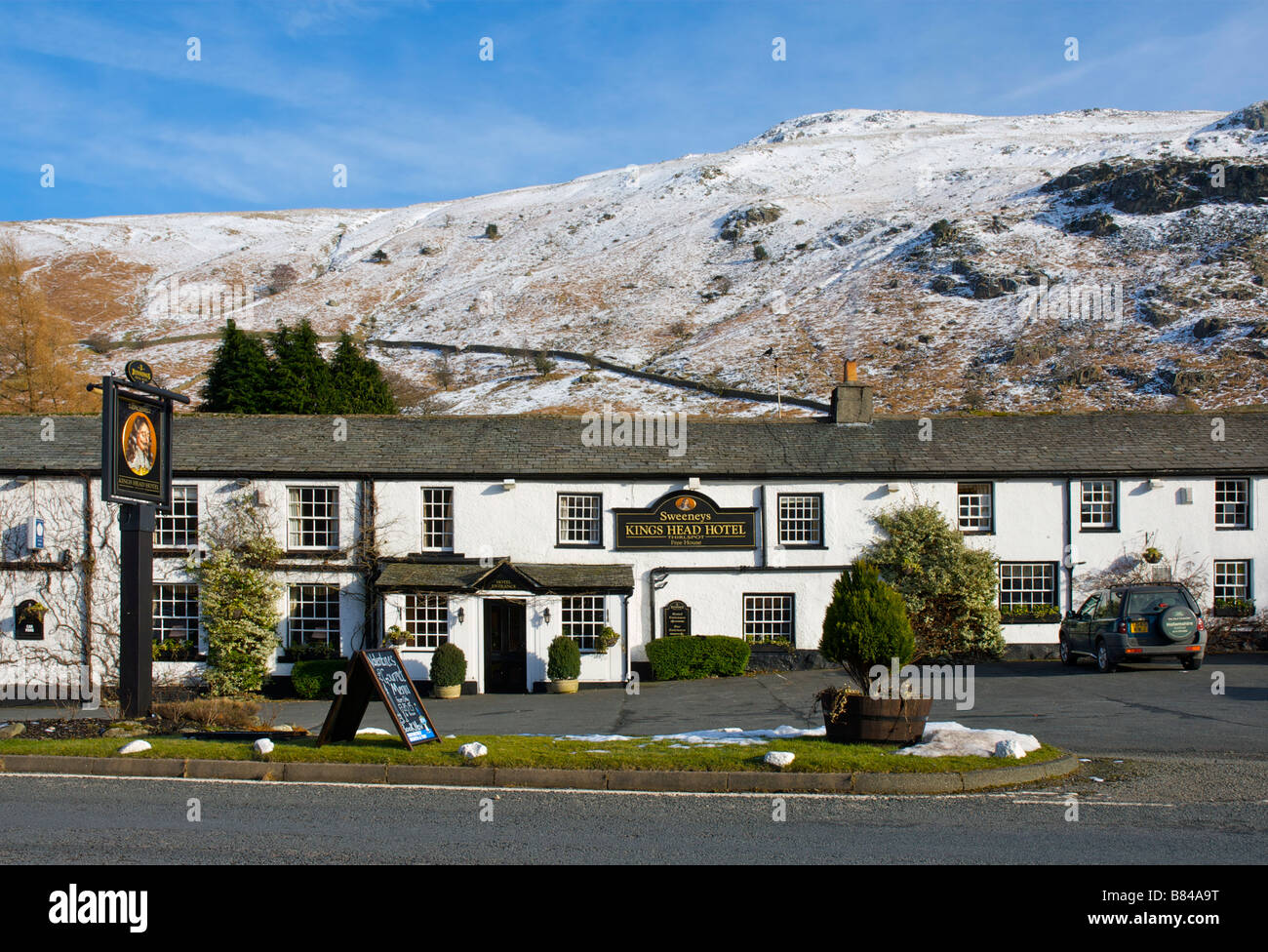 Kings Head Hotel, Thirlspot, in der Nähe von Keswick, Nationalpark Lake District, Cumbria, England UK Stockfoto