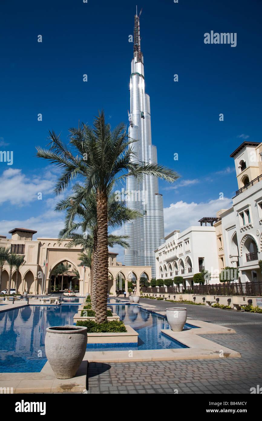 Burj Khalifa Dubai VAE weltweit höchste Gebäude Stockfoto