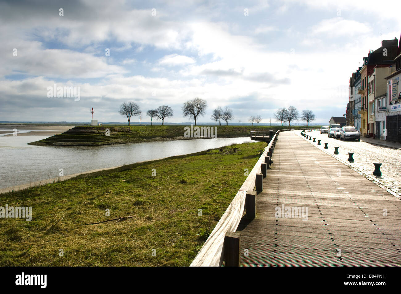 St. Valery-Sur-Somme-Promenade Stockfoto