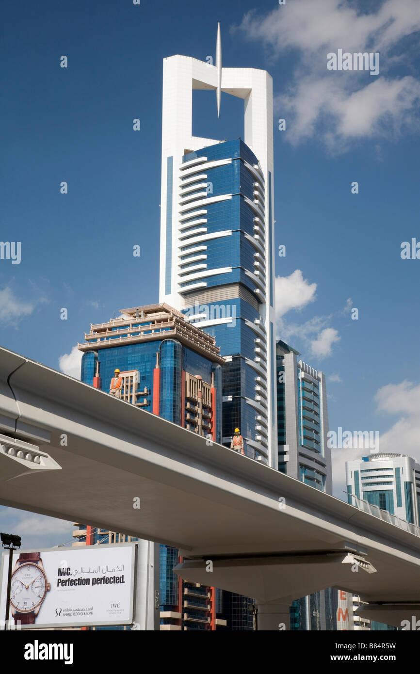 SHEIKH ZAYED AVENUE DUBAI VEREINIGTE ARABISCHE EMIRATE Stockfoto