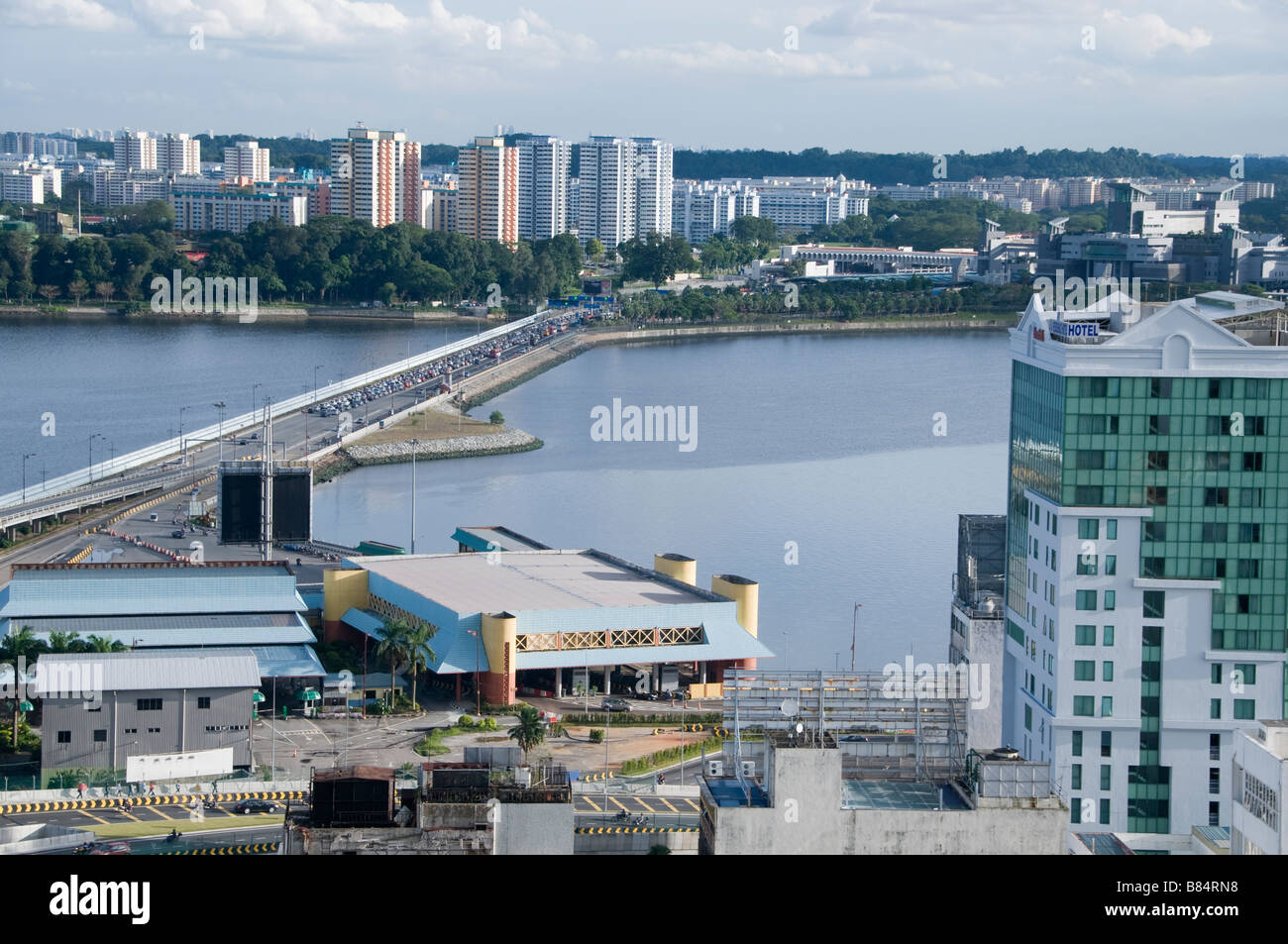 Johor Bahru Malaysia Malay malaysischen Grenze Flussüberquerung mit Singapur Stockfoto