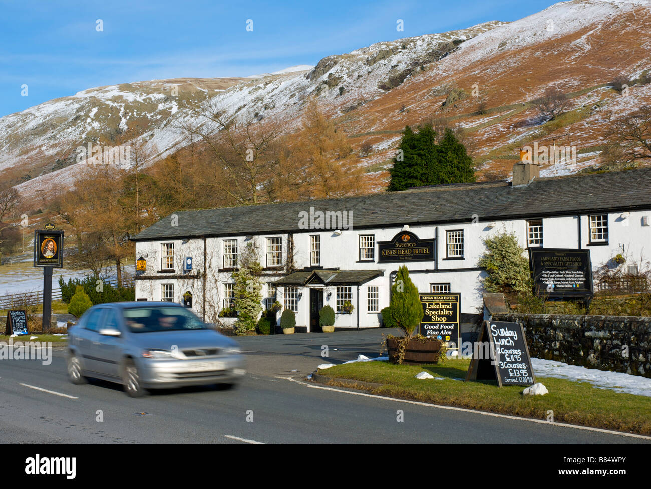 Kings Head Hotel, Thirlspot, in der Nähe von Keswick, Nationalpark Lake District, Cumbria, England UK Stockfoto