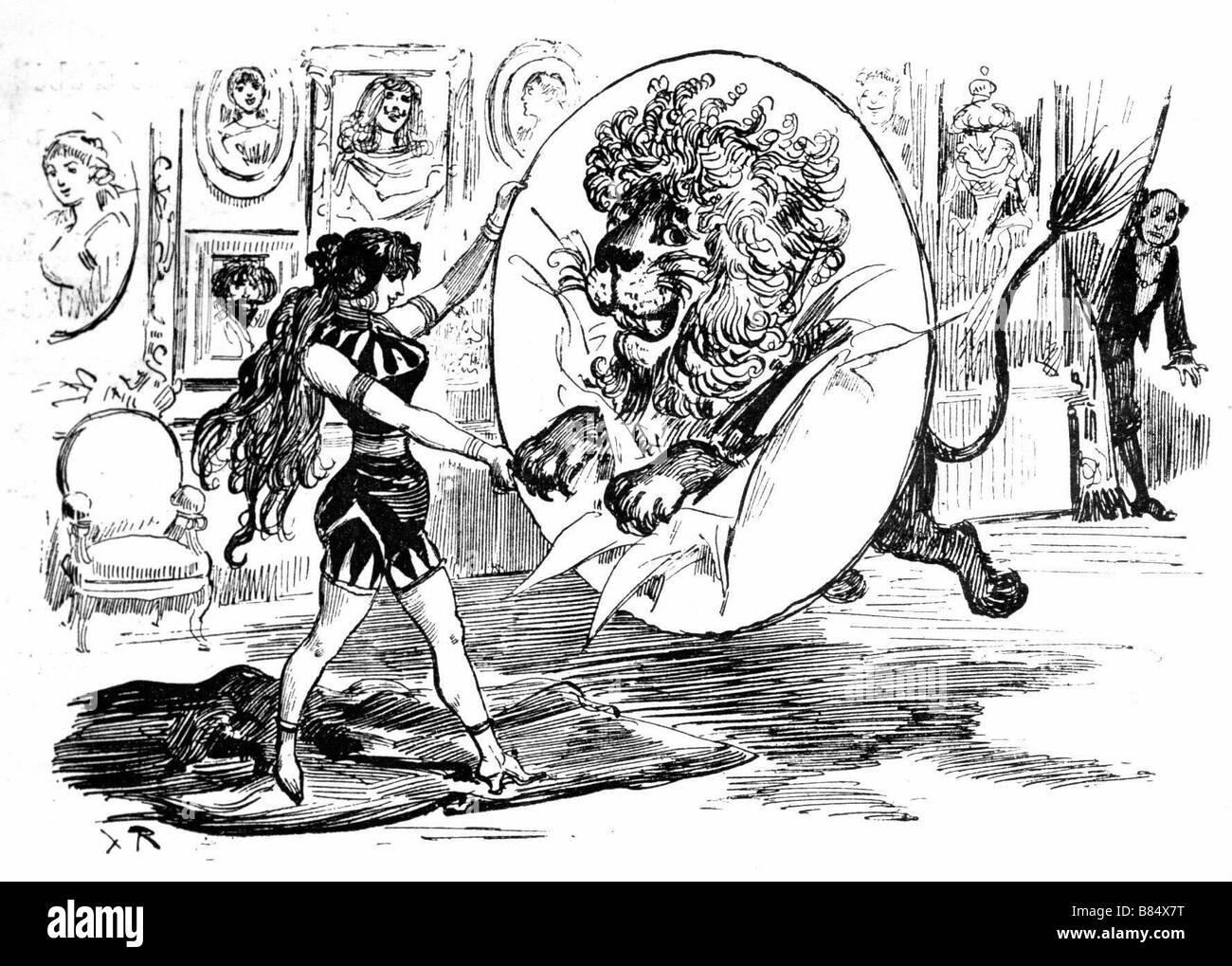 Das Théâtre Français, Illustration von Robida Stockfoto