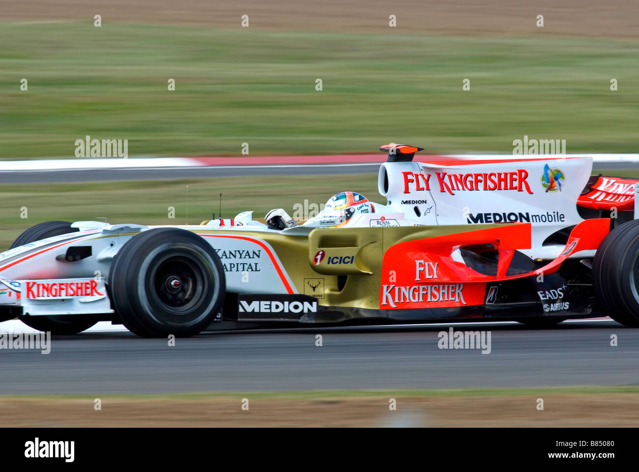 Adrian Sutil beim britischen Grand Prix 2008 Stockfoto