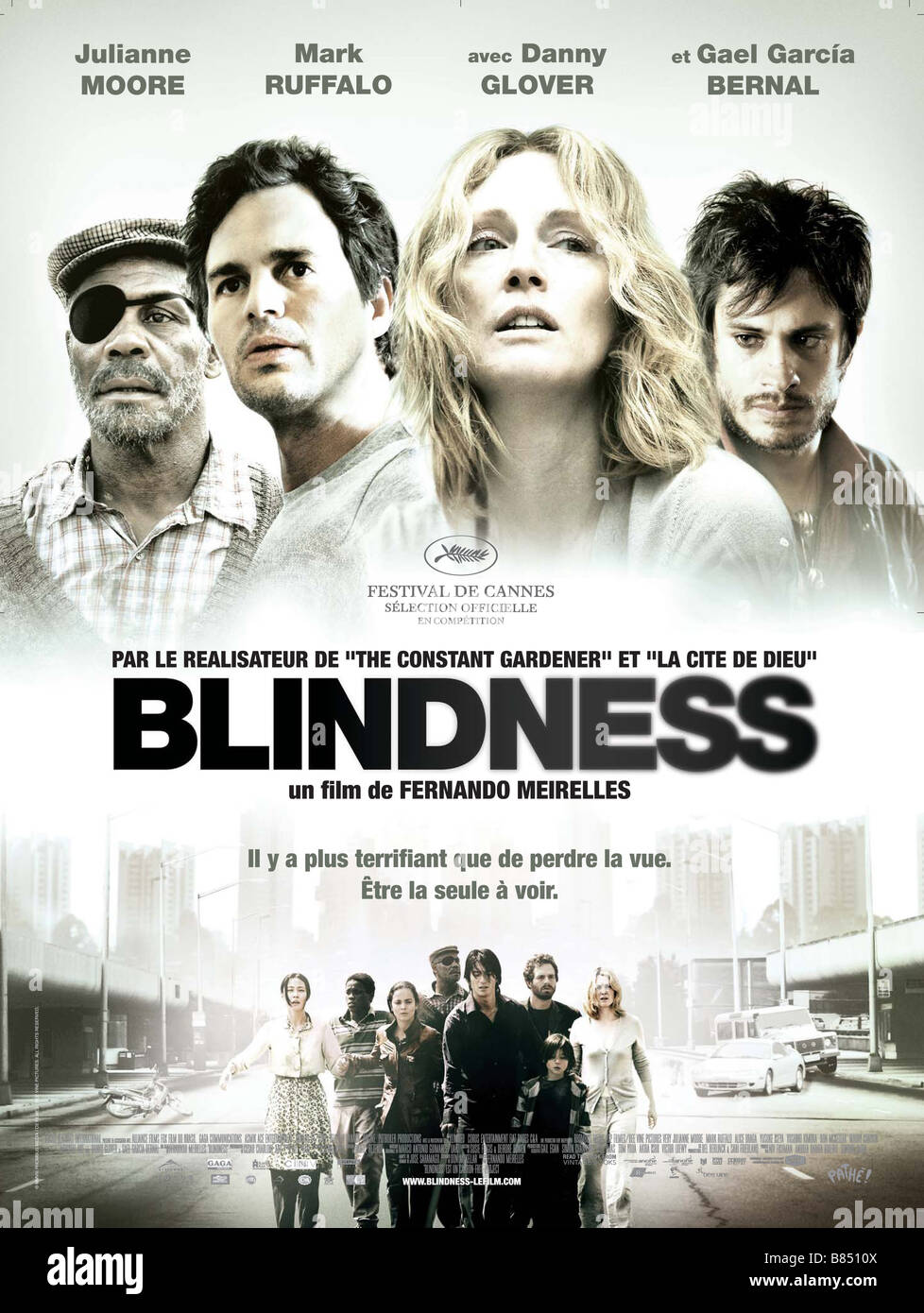 Blindheit Jahr 2008 - Brasilien | Kanada | Japan Cegueira Affiche/Poster Danny Glover, Mark Ruffalo, Julianne Moore, Gael Garcia Bernal Regie: Fernando Meirelles Stockfoto