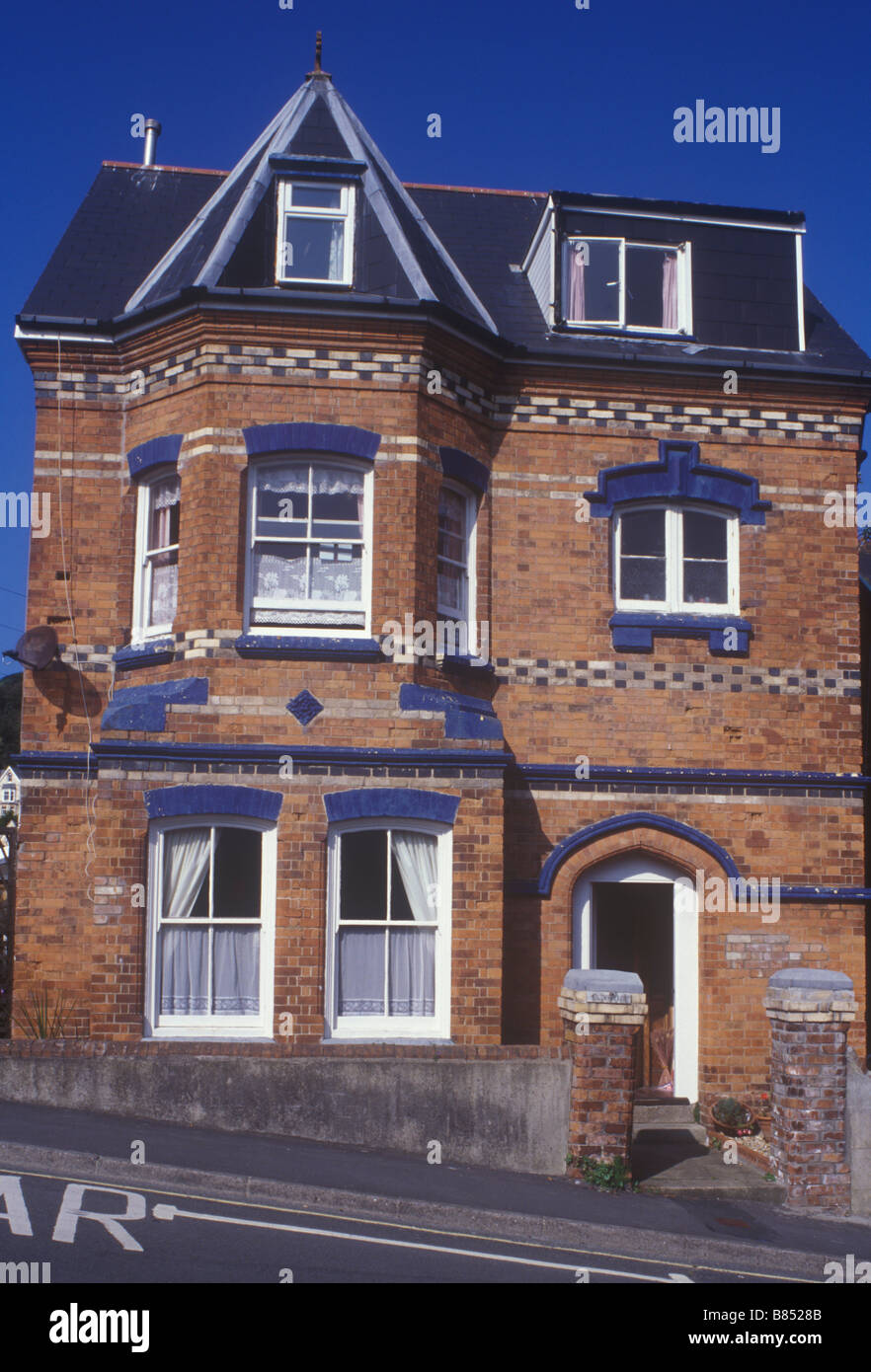 Viktorianischen Einfamilienhaus Ilfracombe Devon UK Stockfoto