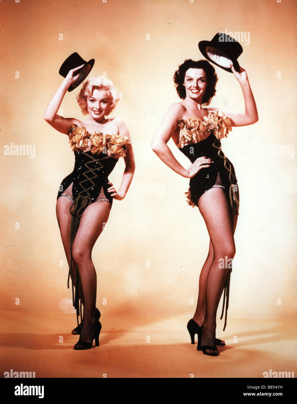 Blondinen bevorzugt Jahr: 1953 - USA Marilyn Monroe Jane Russell Regisseur: Howard Hawks Stockfoto