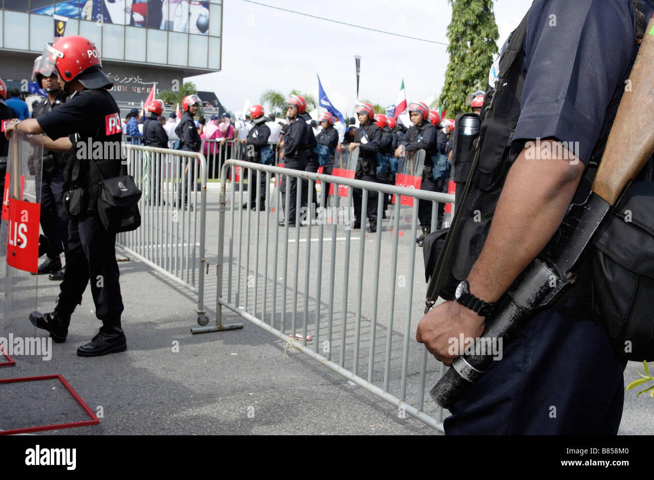 Malaysische Anti-Riot-Polizei (FRU). Stockfoto