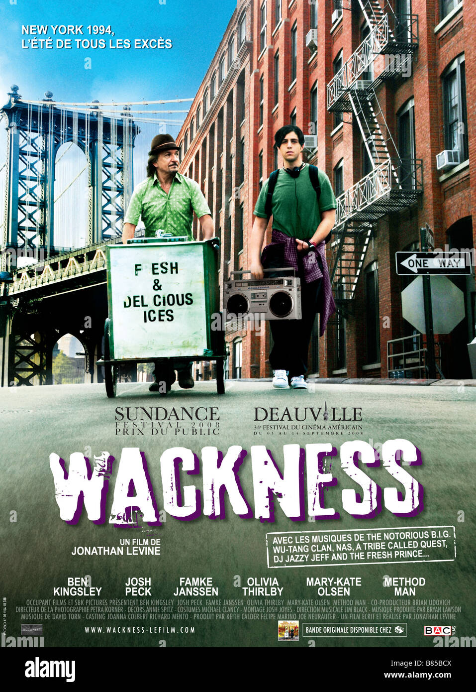 Wackness Der wackness Jahr 2008 - USA Affiche/Poster Ben Kingsley, Josh Peck Regie: Jonathan Levine Stockfoto