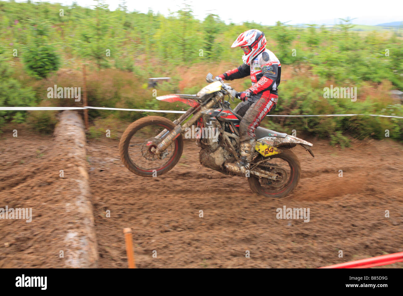 Wettbewerber in der FIM Enduro-Weltmeisterschaft Stockfoto