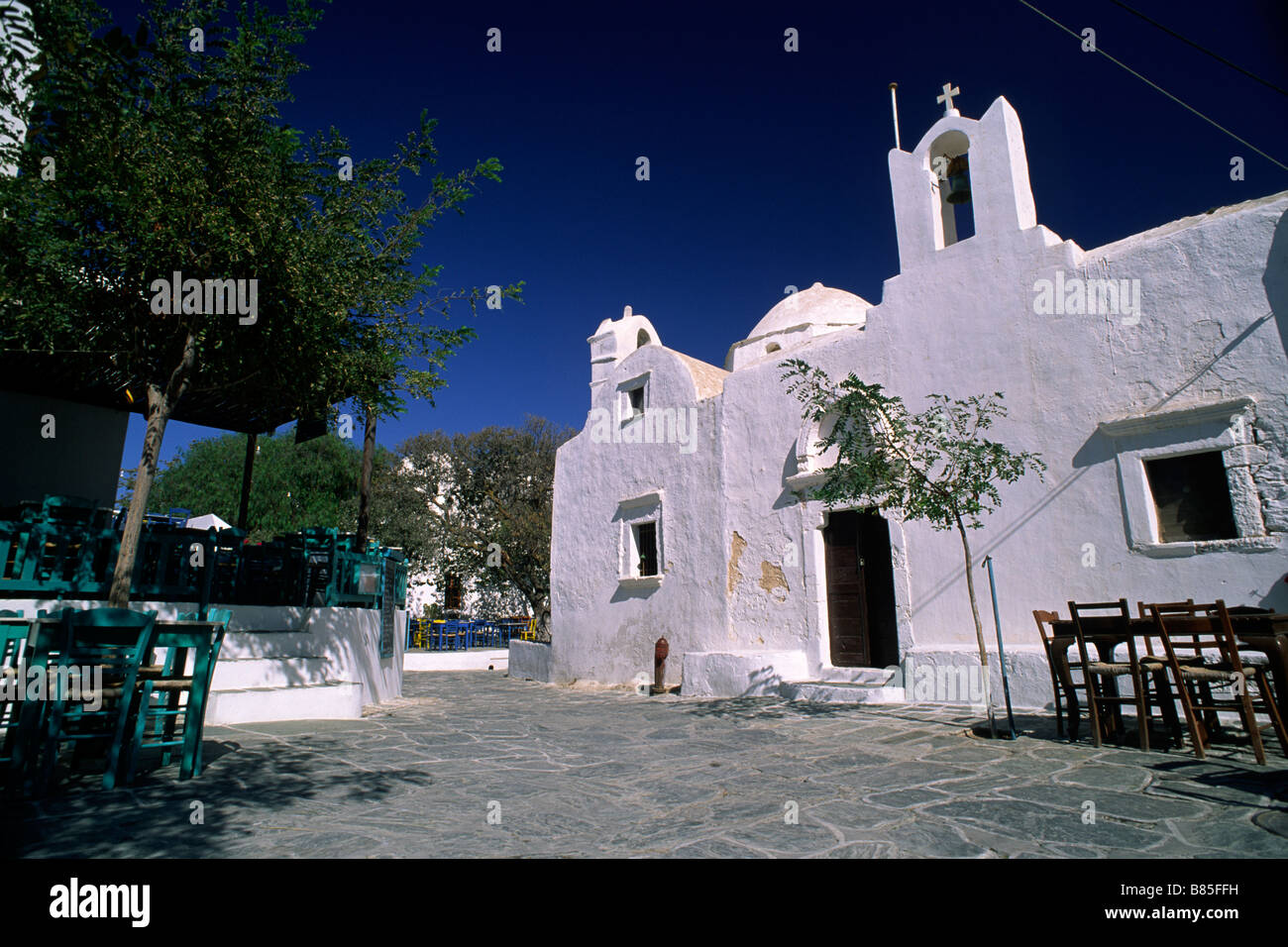 Griechenland, Kykladen, Folegandros, Chora, Kirche Stockfoto