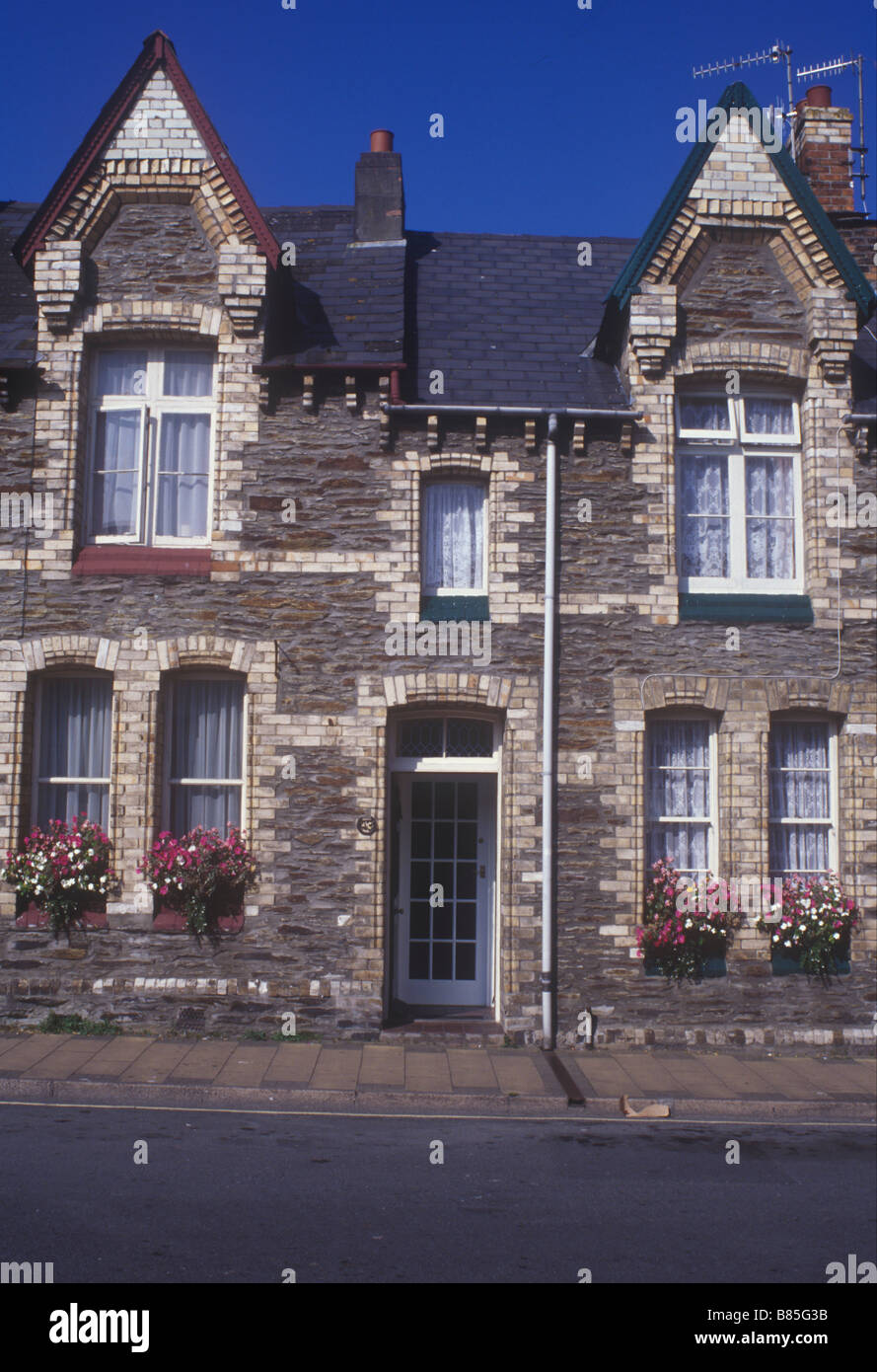 Viktorianischen Terrasse Ilfracombe Devon UK Stockfoto