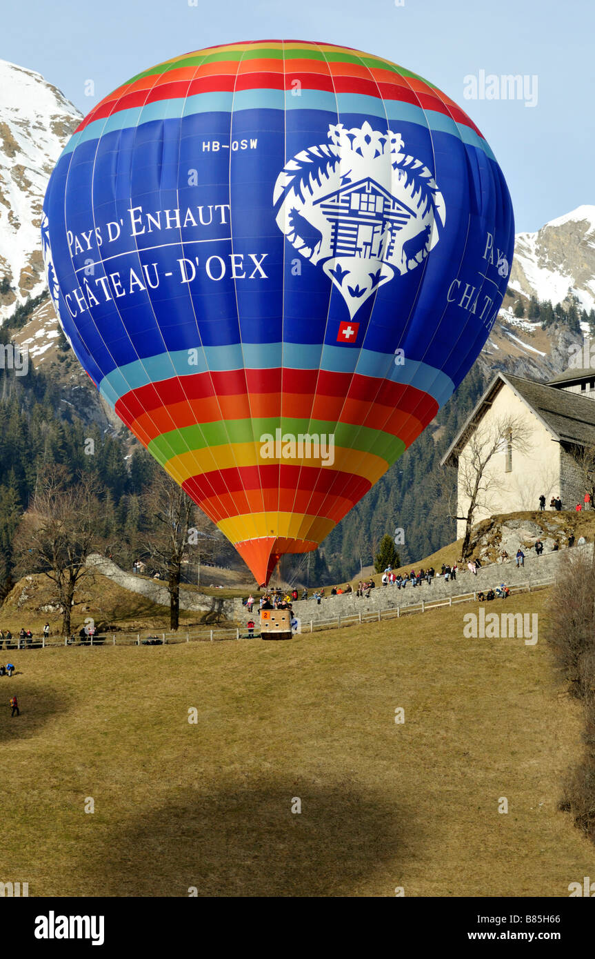 Chateau d Oex Hot Air Balloon Festival Schweiz 2008 Stockfoto