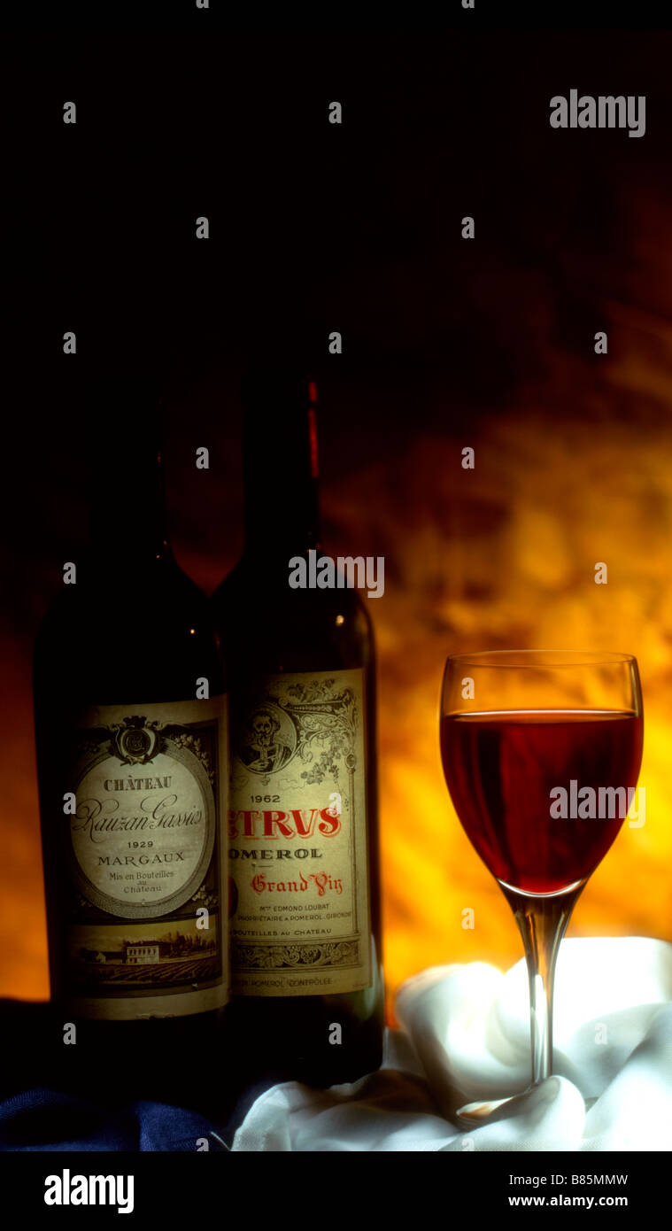 Französischer Rotwein Stockfoto