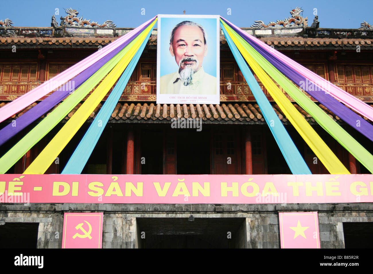 Foto von Ho-Chi-Minn und die wichtigsten Zitadelle in Hue in Vietnam Stockfoto