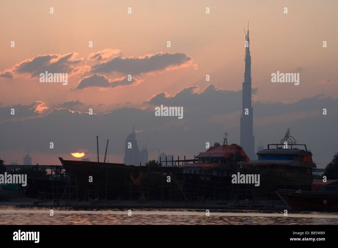 Burj Khalifa Dubai VAE weltweit höchste Gebäude Stockfoto