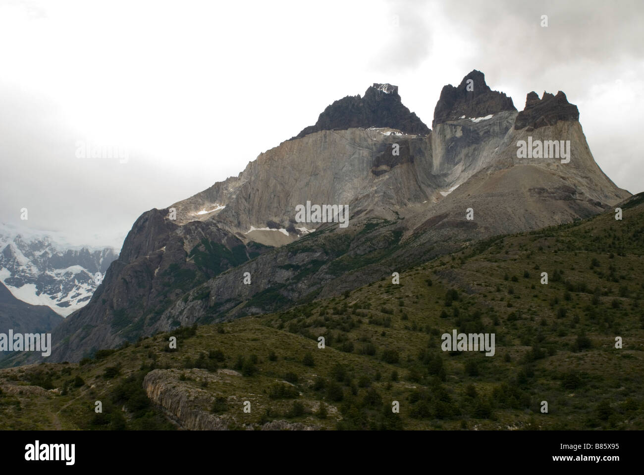Los Cuernos im Parque Nacional Torres Del Paine, Chile Stockfoto