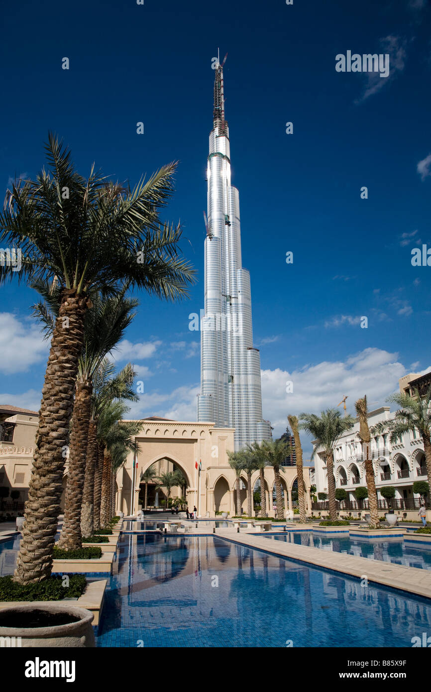Burj Khalifa Dubai VAE weltweit höchste Gebäude Stockfoto