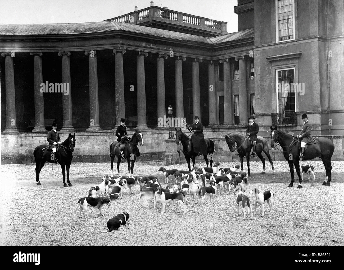 Stowe House Gräfin von Paris & Tochter Prinzessin Helen von Orléans Stockfoto
