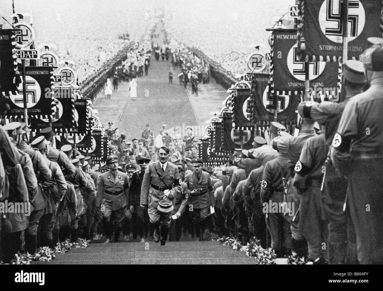 Hitler im Bückeberg, während einer Versammlung der NSDAP party (1934) Stockfoto