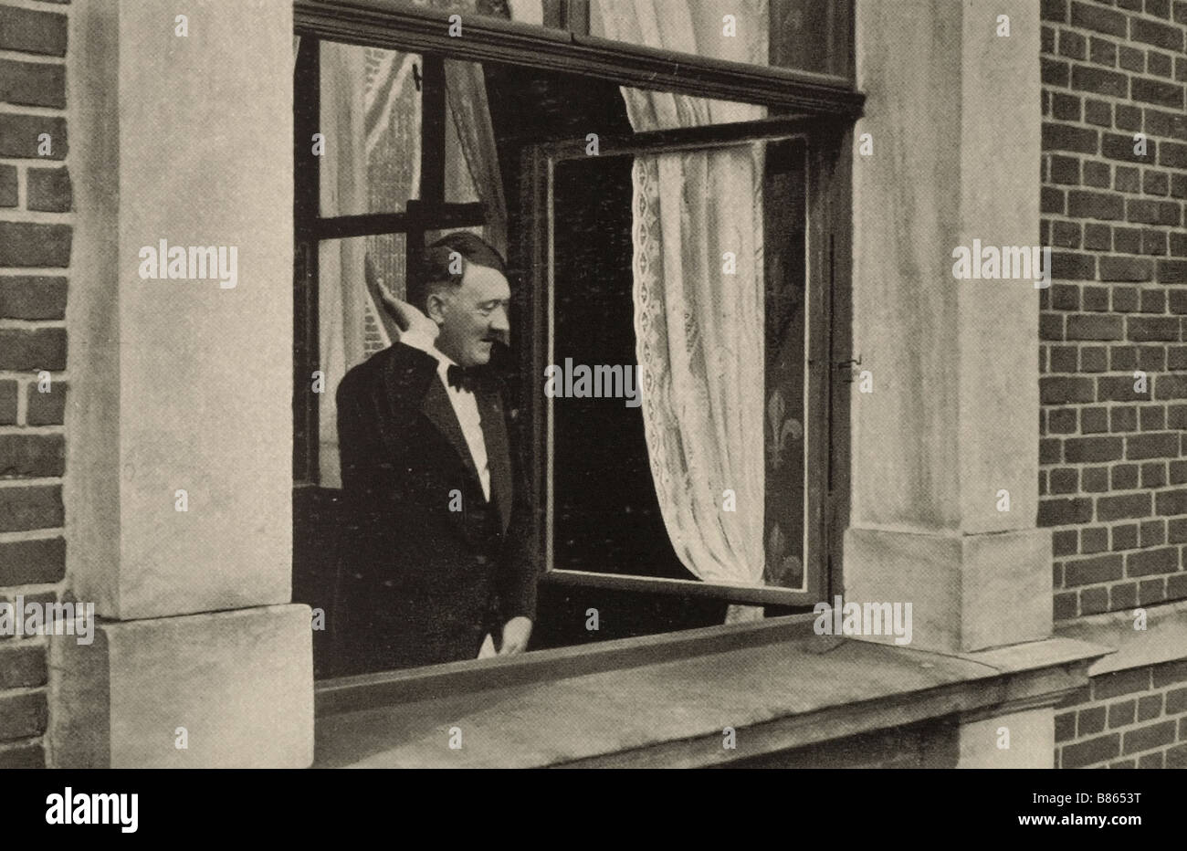 Hitler während eines Aufenthalts in Bayreuth Stockfoto