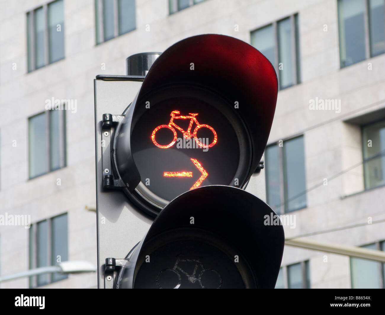 Fahrrad-Ampel, den Haag, Niederlande Stockfoto