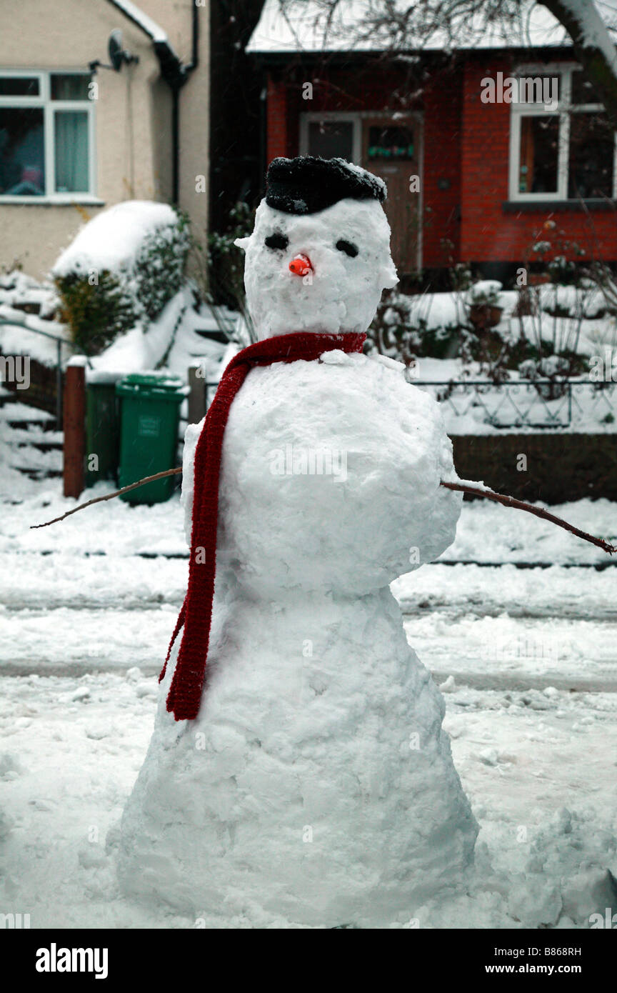 Nahaufnahme der einen großen Schneemann in fossilen Road, Lewisham Stockfoto