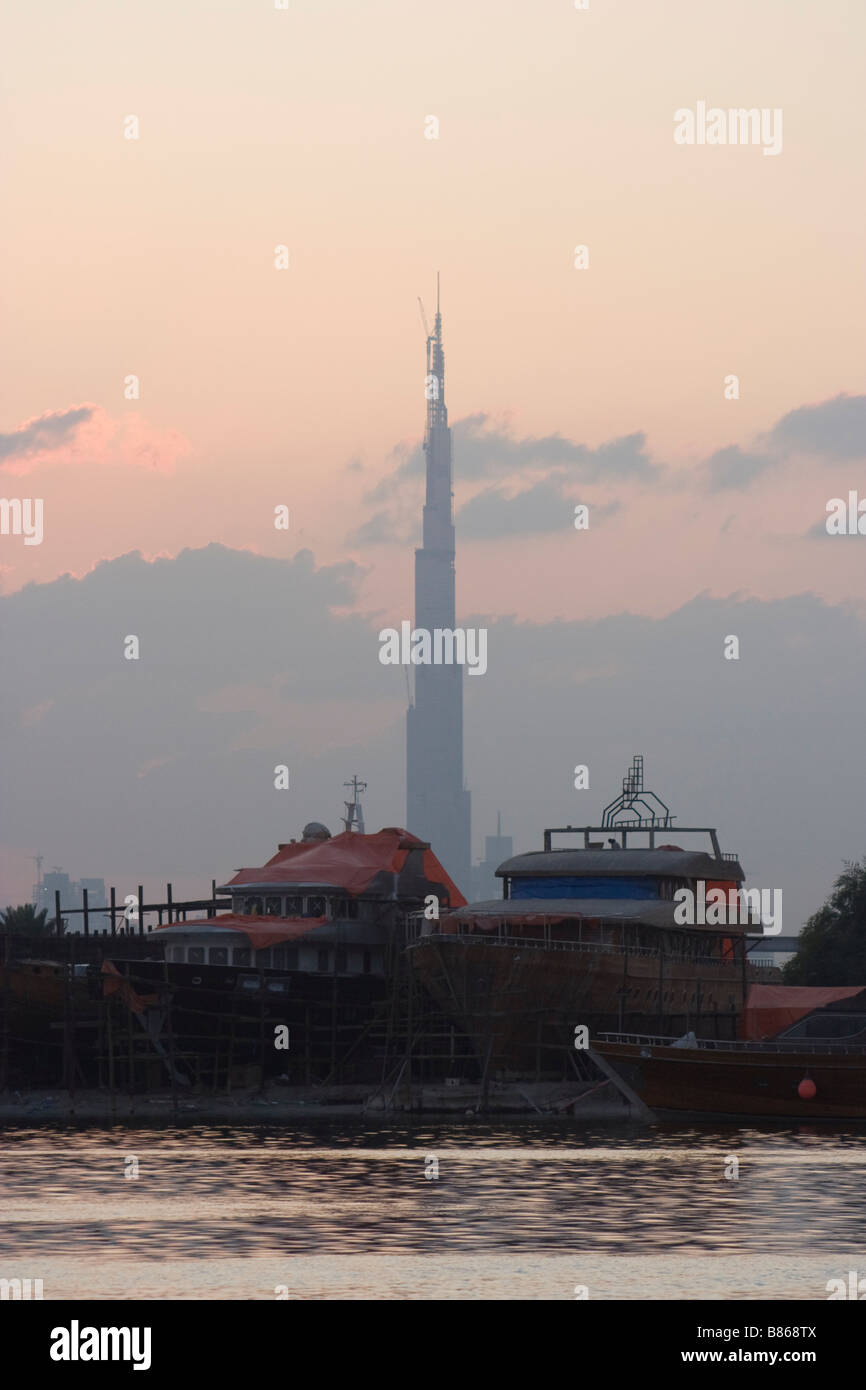 Burj Khalifa Dubai VAE weltweit höchste Gebäude Stockfoto