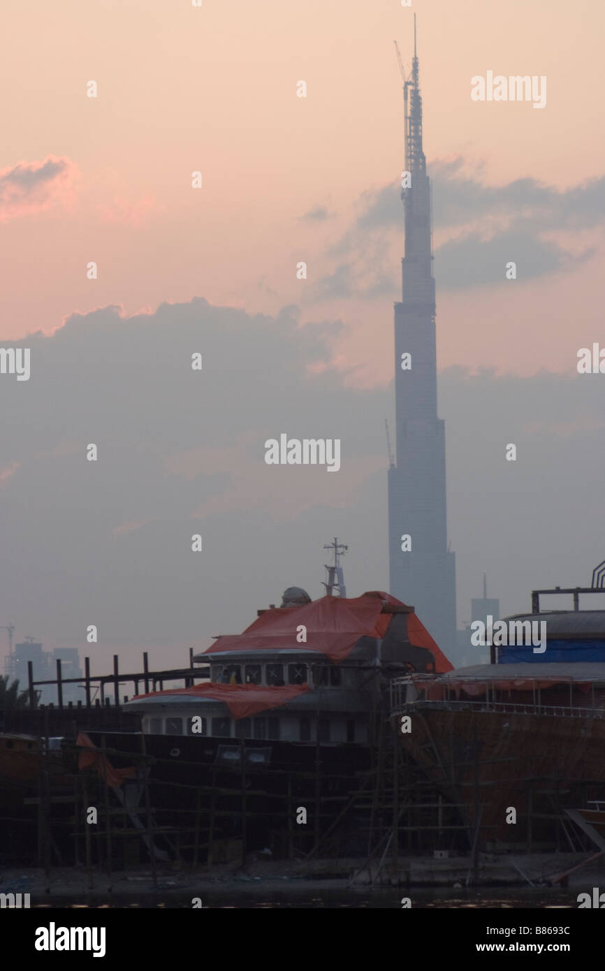 Burj Khalifa Dubai VAE weltweit höchste Gebäude Stockfoto
