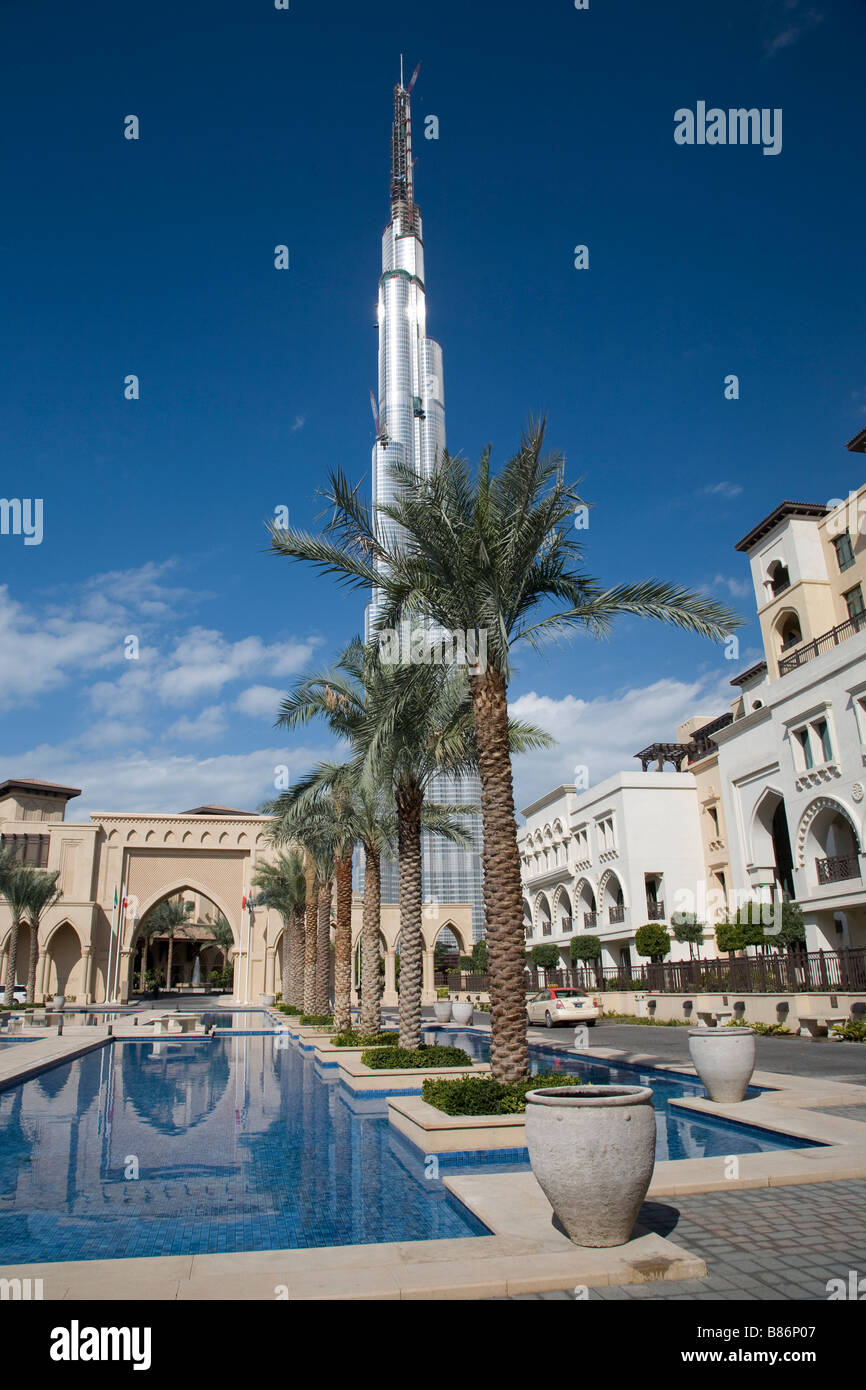 Burj Khalifa Dubai VAE weltweit höchste Gebäude Stockfoto