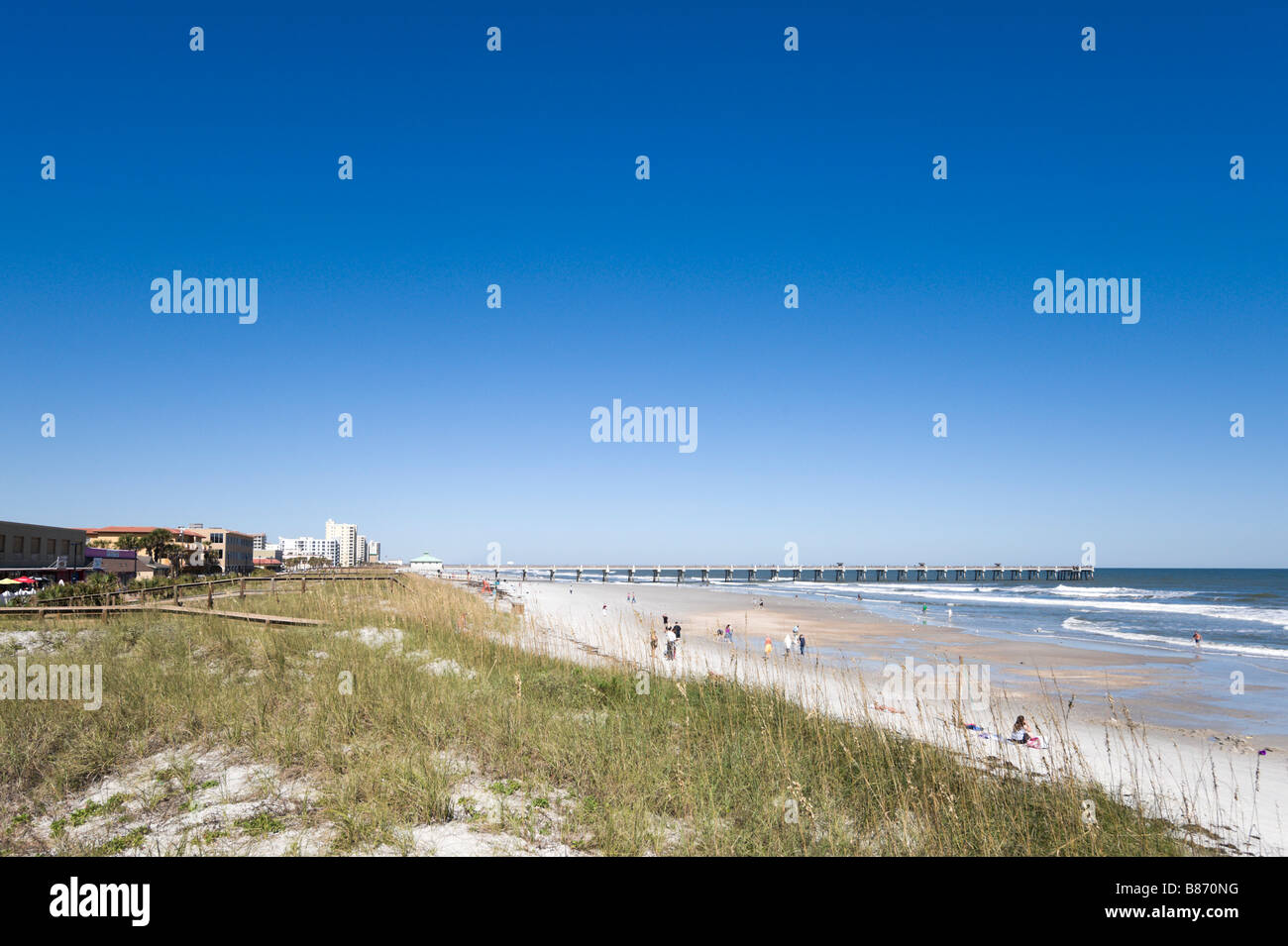 Jacksonville Beach und Pier, Florida, USA Stockfoto