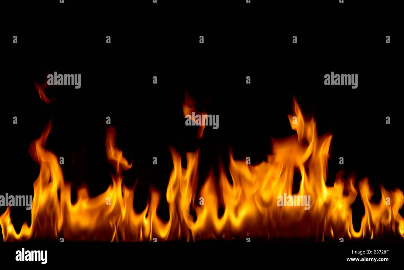 Feuer Hintergrund Stockfoto