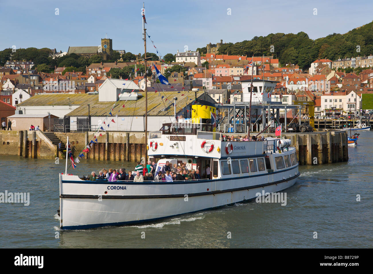 Touristenboot, Scarborough, "North Yorkshire", England Stockfoto