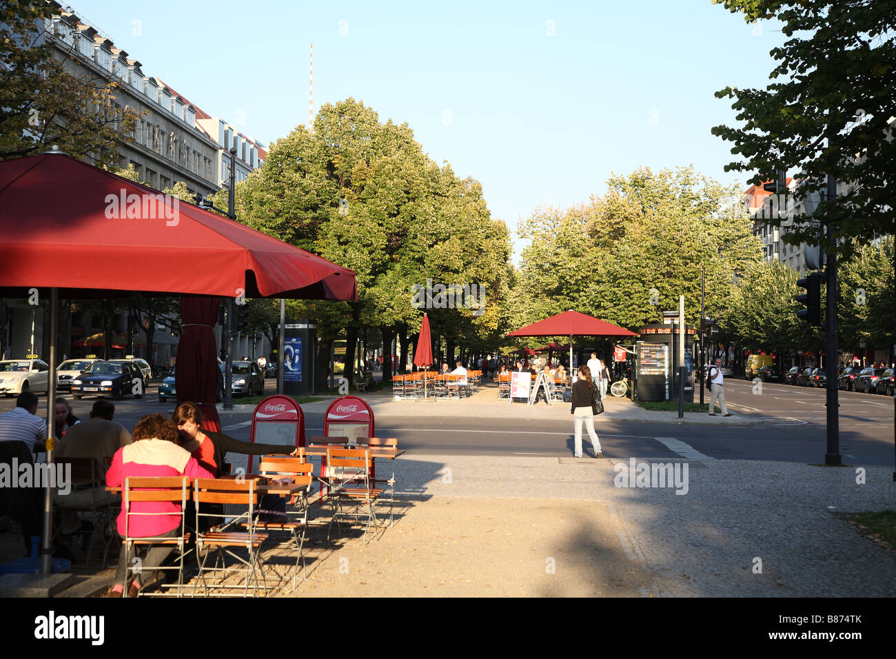 Berlin Unter Den Linden Cafe Einstein Stockfoto