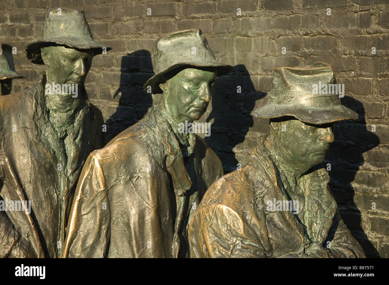 "Existenzminimum" Skulptur von George Segal auf Franklin D. Roosevelt Memorial, Washington DC USA Stockfoto