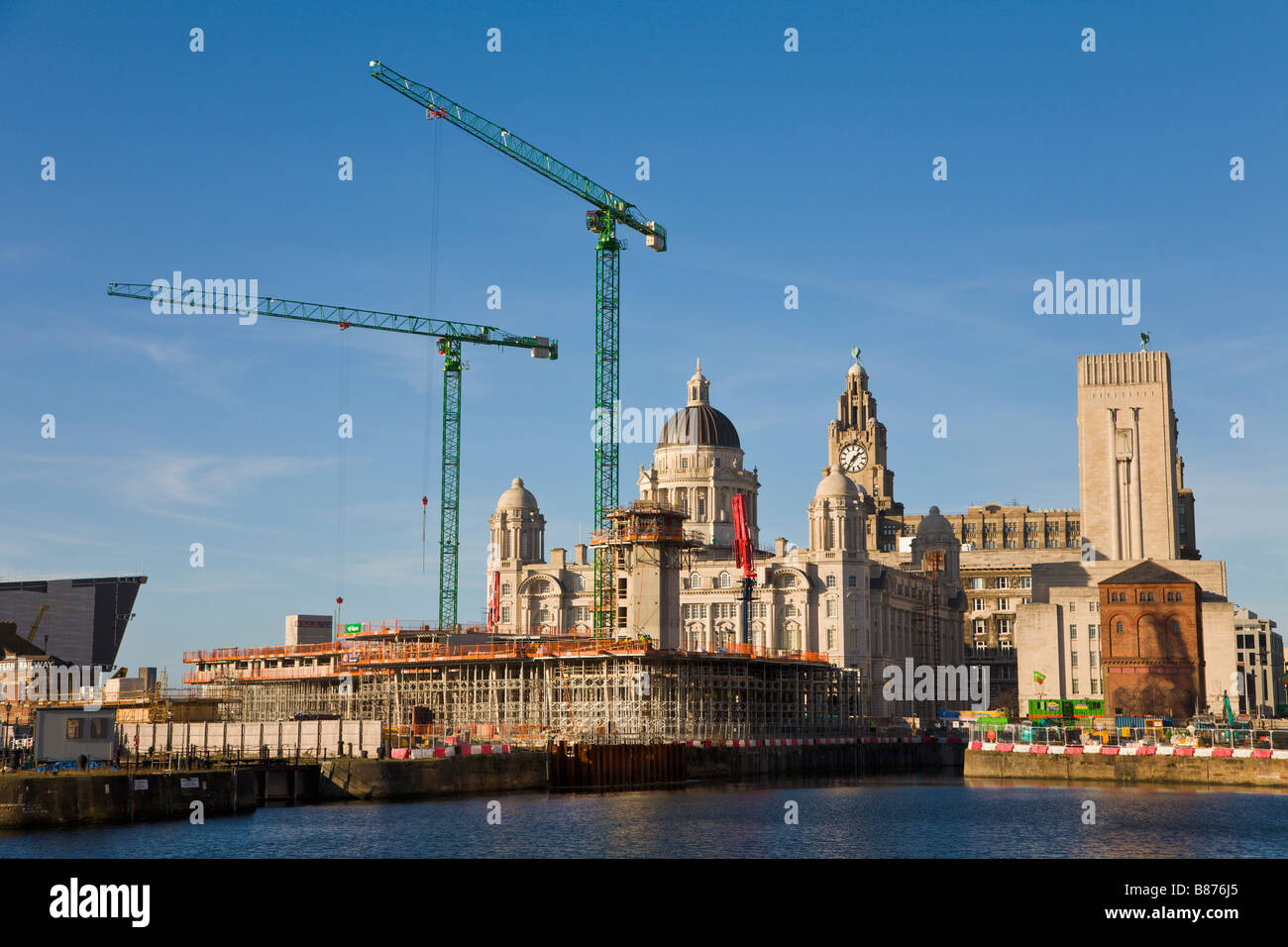 Waterfront "Baustelle", Liverpool, Merseyside, England Stockfoto