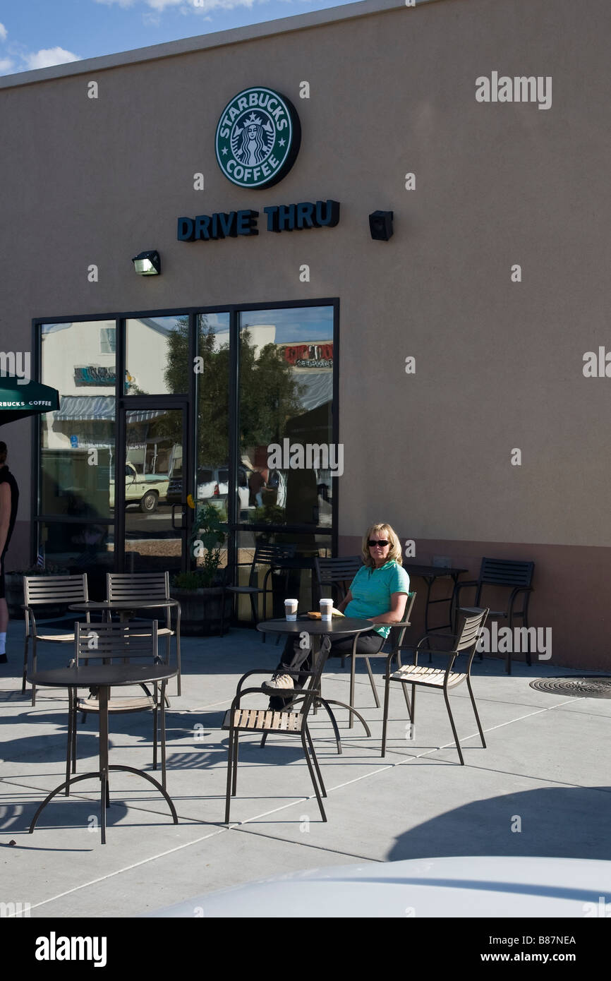 Starbucks-Kaffee, Santa Fe in New Mexico, USA Stockfoto