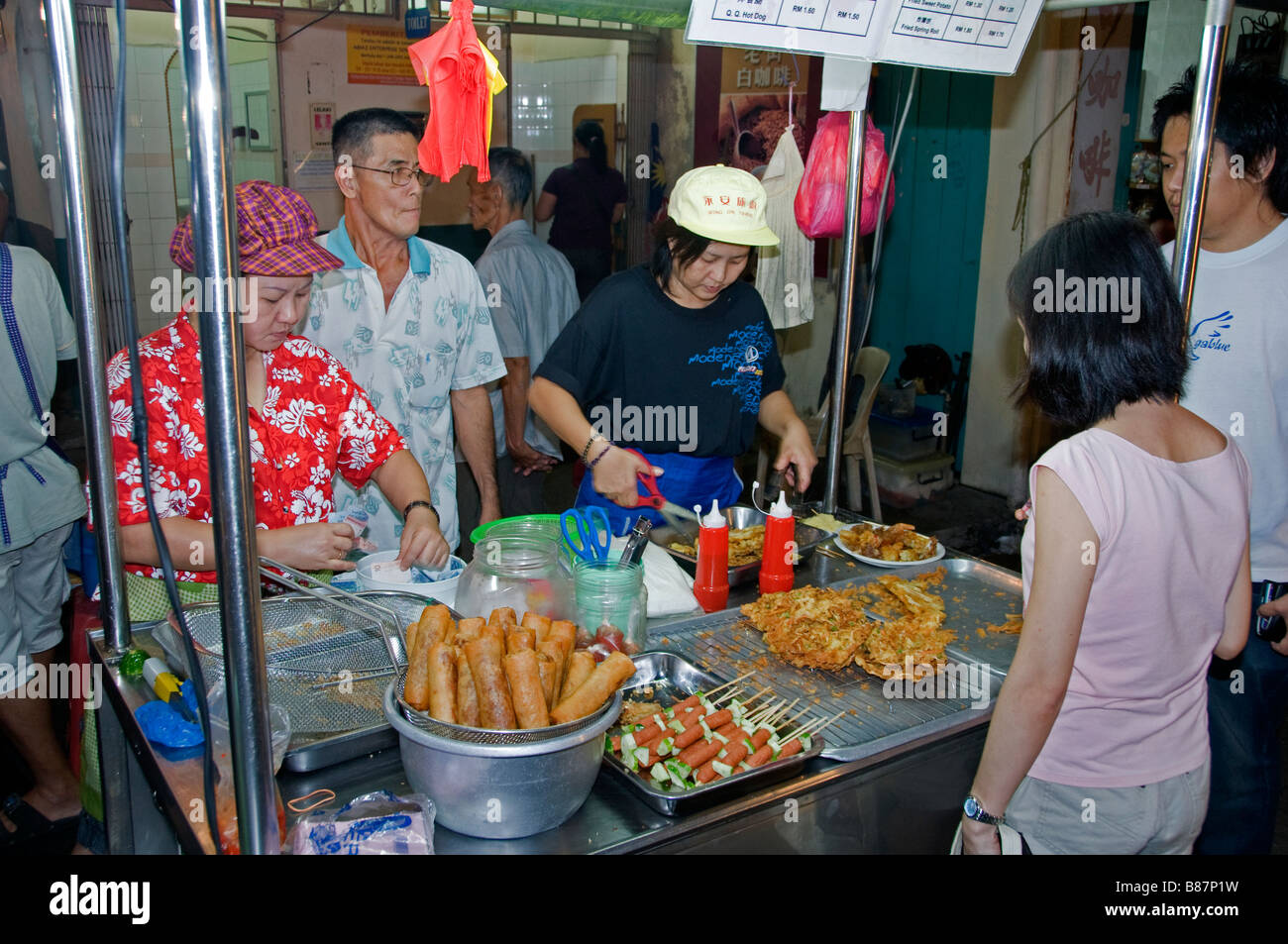 Melaka Chinatown Nacht Markt Basar Stadt Straße Stadt China Chinesisch Stockfoto