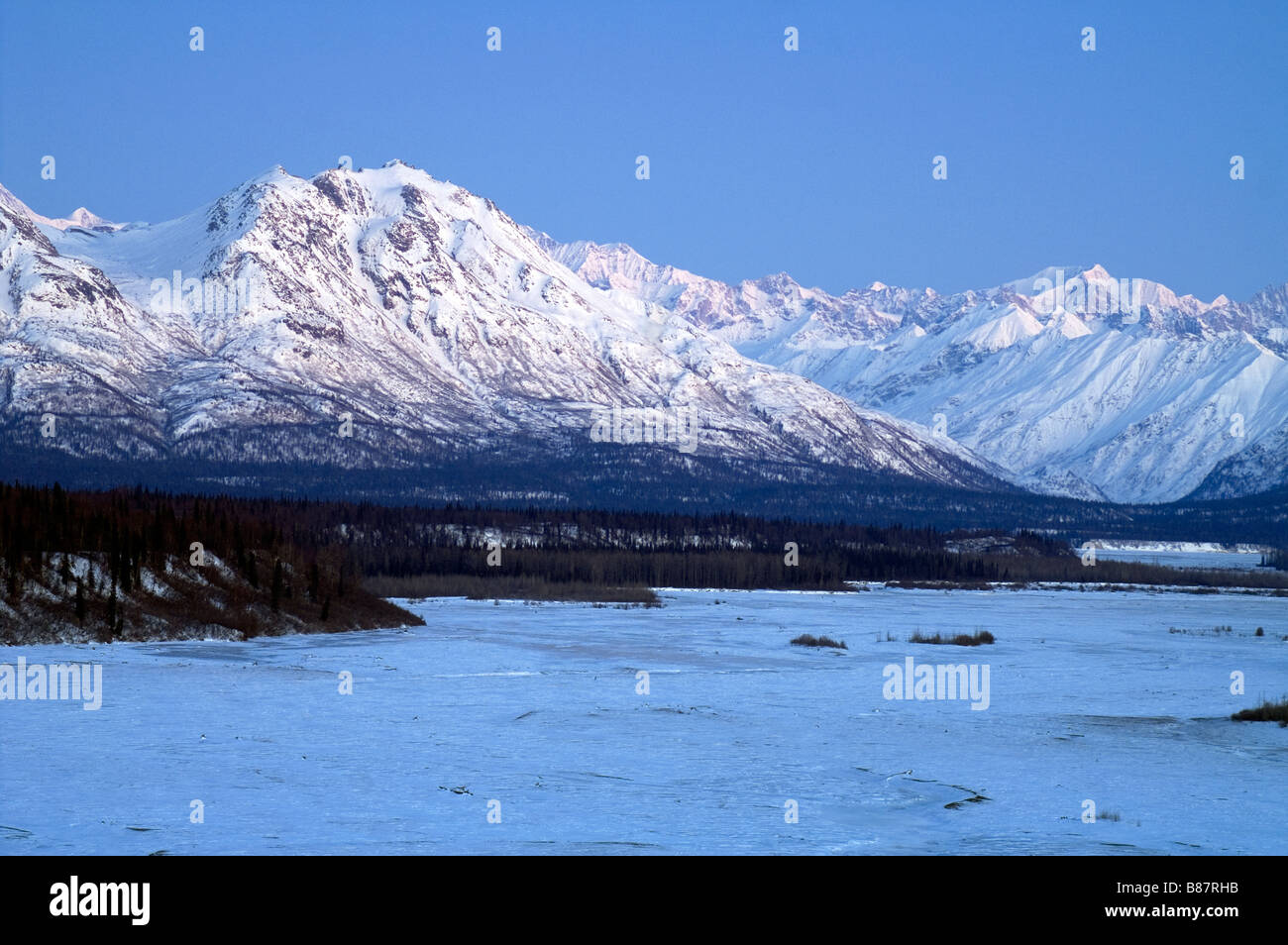 Mt McKinley Alaska Mountain Range Denali Nationalpark USA Nordamerika Stockfoto