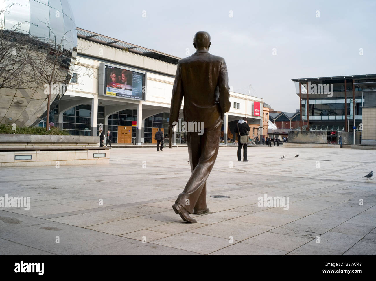 Statue im Millennium Square, Bristol, UK Stockfoto